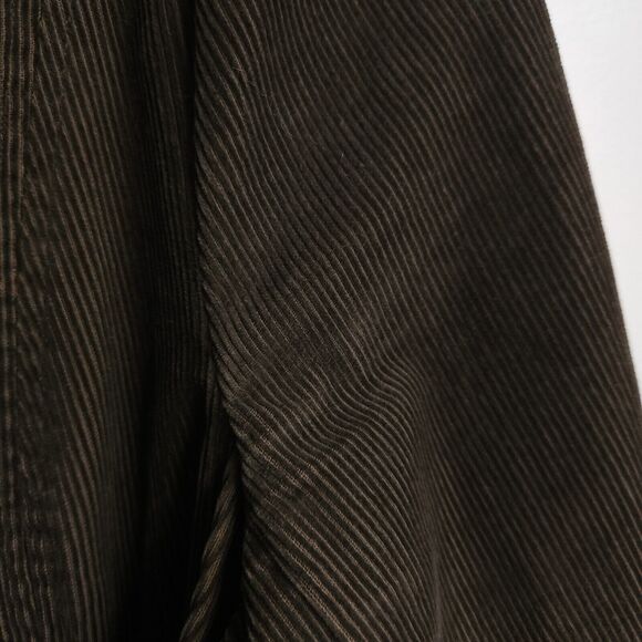 Caslon Vintage Corduroy Jacket Olive Green Belted 100% Cotton Petite Large - Picture 8 of 10